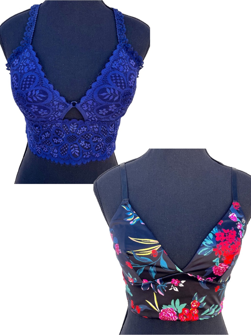 Bundle of 2 Small Longline Coquette Bralettes, GUC, Aerie and Auden